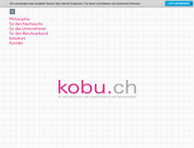Tablet Screenshot of kobu.ch
